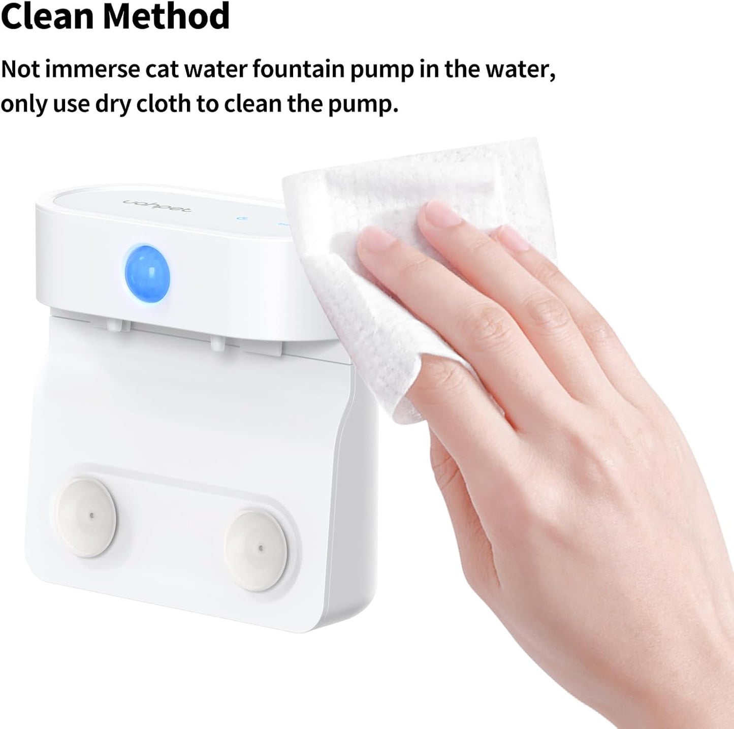 Replacment Pump for Stainless Steel Pet Water Fountain Pro (With Water Level Window Version)