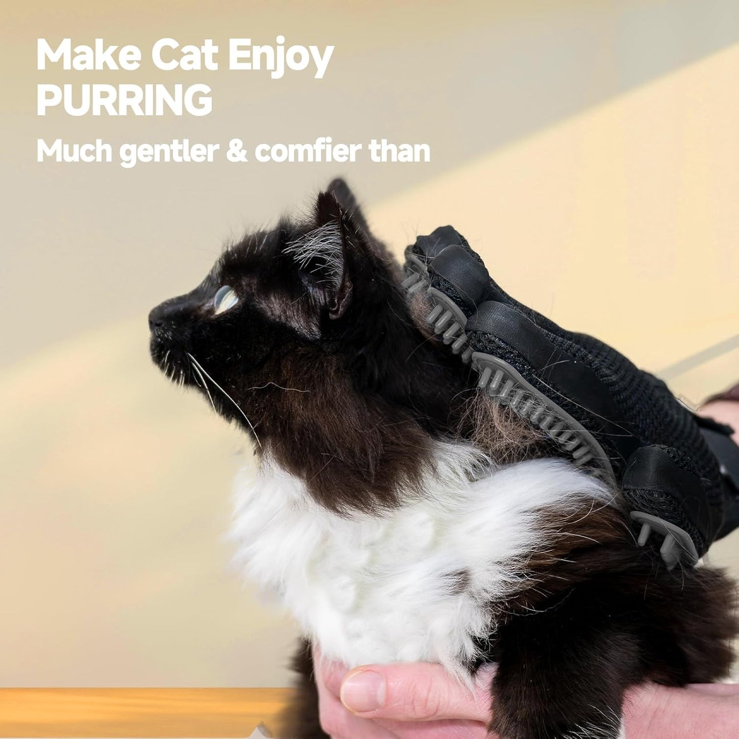 Pet Hair Removal Glove for Dogs & Cats, 2-Pack Gray | 2-In-1 Deshedding Brush and Massage Mitt for Shedding Control, Bathing and Washing, Safe for Short or Long Hair Pets