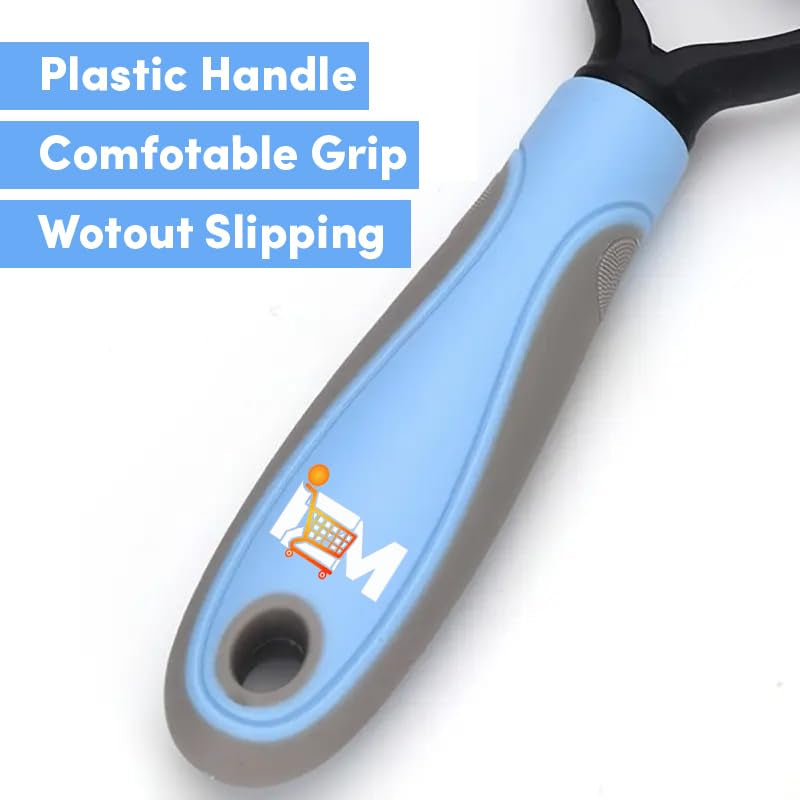 2-Sided Dematting & Deshedding Comb for Dogs & Cats – Undercoat Detangler Brush for Shedding, Matted Hair & Fur Remover Tool, Ergonomic Handle for Stress-Free Pet Grooming (Orange)