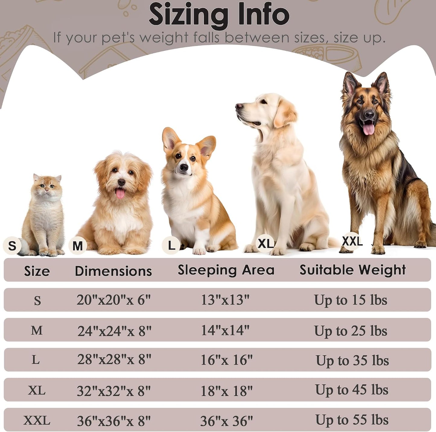 Dog & Cat Bed, 20In Cat Beds for Indoor Cats, Calming Donut Bed for Puppy and Kitten, Washable round Fluffy Pet Bed for Small Medium Dogs and Cats (Brown)