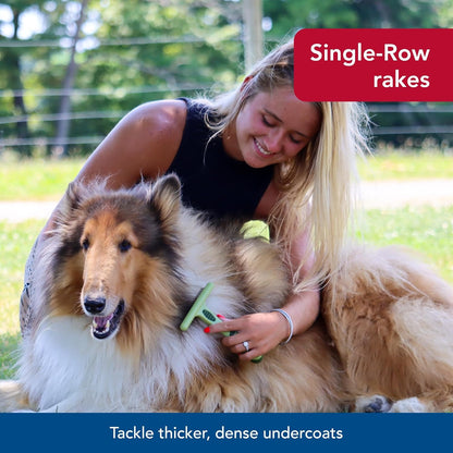 Pet - Safari Dog Undercoat Rake - Dog Grooming Rake - Gentle Dematting Comb for Dogs - Effective Deshedding Comb - Pet Grooming Tools - Single Row