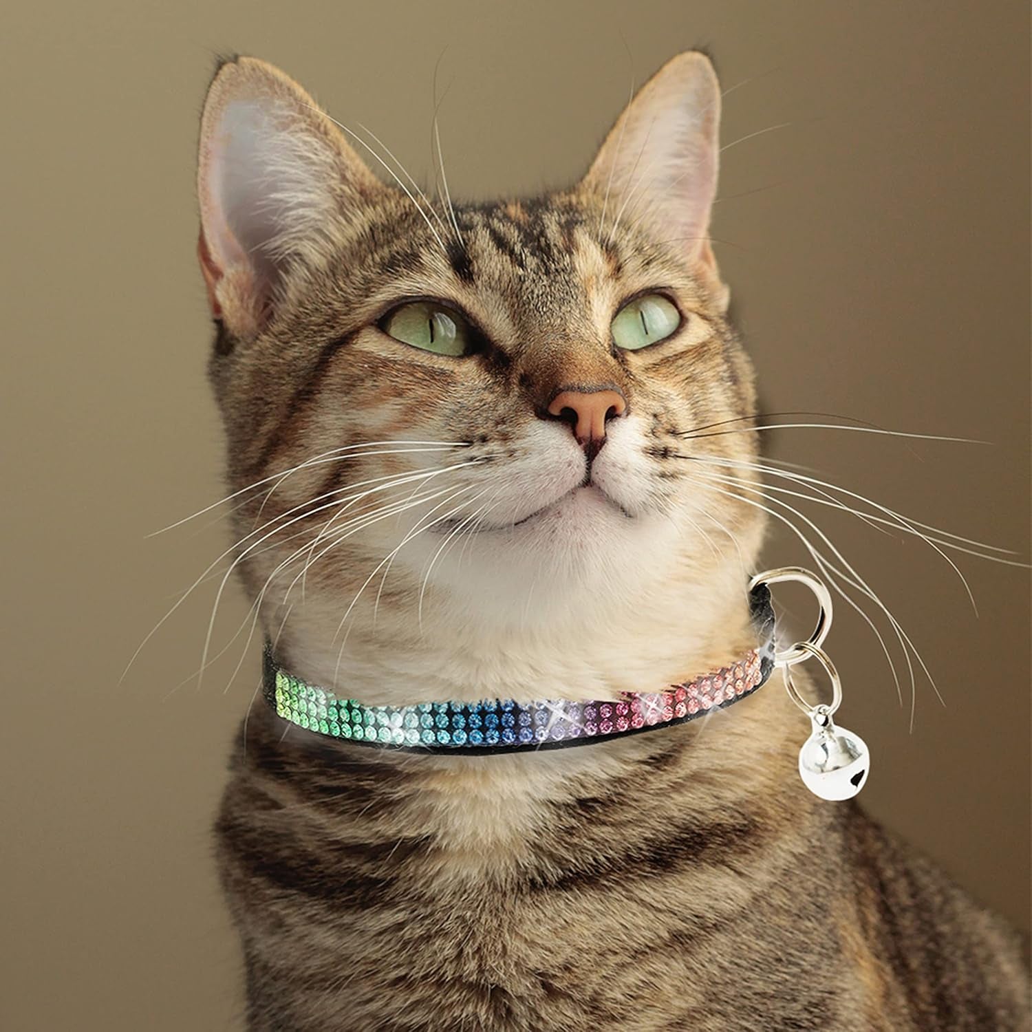 Breakaway Cat Collar with Bells, 3 Pack Rhinestone Pet Collars | Adjustable Bling Cute Adjustable Collars Pet Accessories for Girl & Boy Cats, Kitten, Puppy