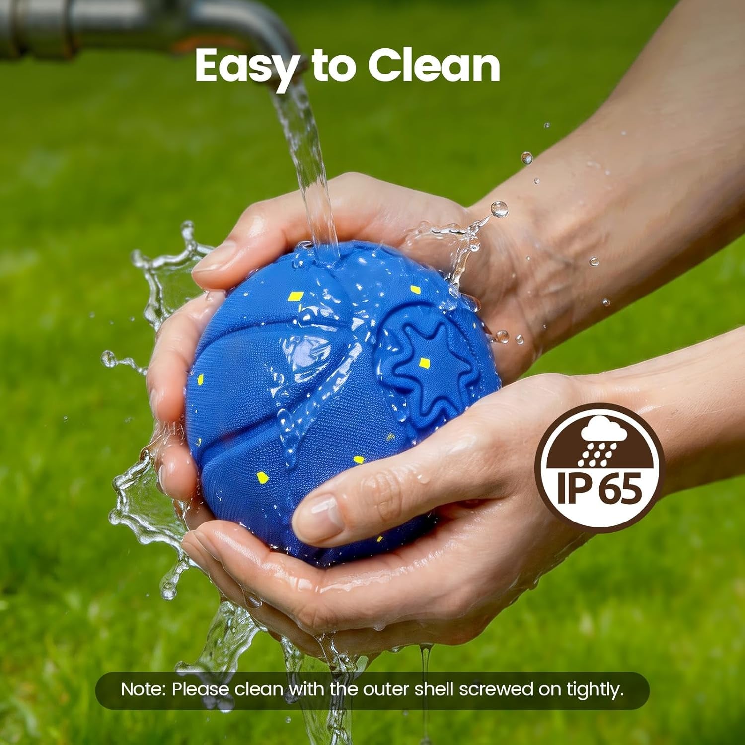 Interactive Dog Ball, Automatic Rolling Dog Toys with 3 Play Modes, E-TPU Material Dog Balls, IP65 Waterproof Interactive Dog Toys for Medium Dogs(Blue)