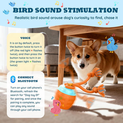 Interactive Dog Toys - Motion Activated Balls for Medium/Large Dogs, Automatic Moving Dogs Toy for Boredom, Interactive Dog Ball to Keep Them Busy(Light Orange)