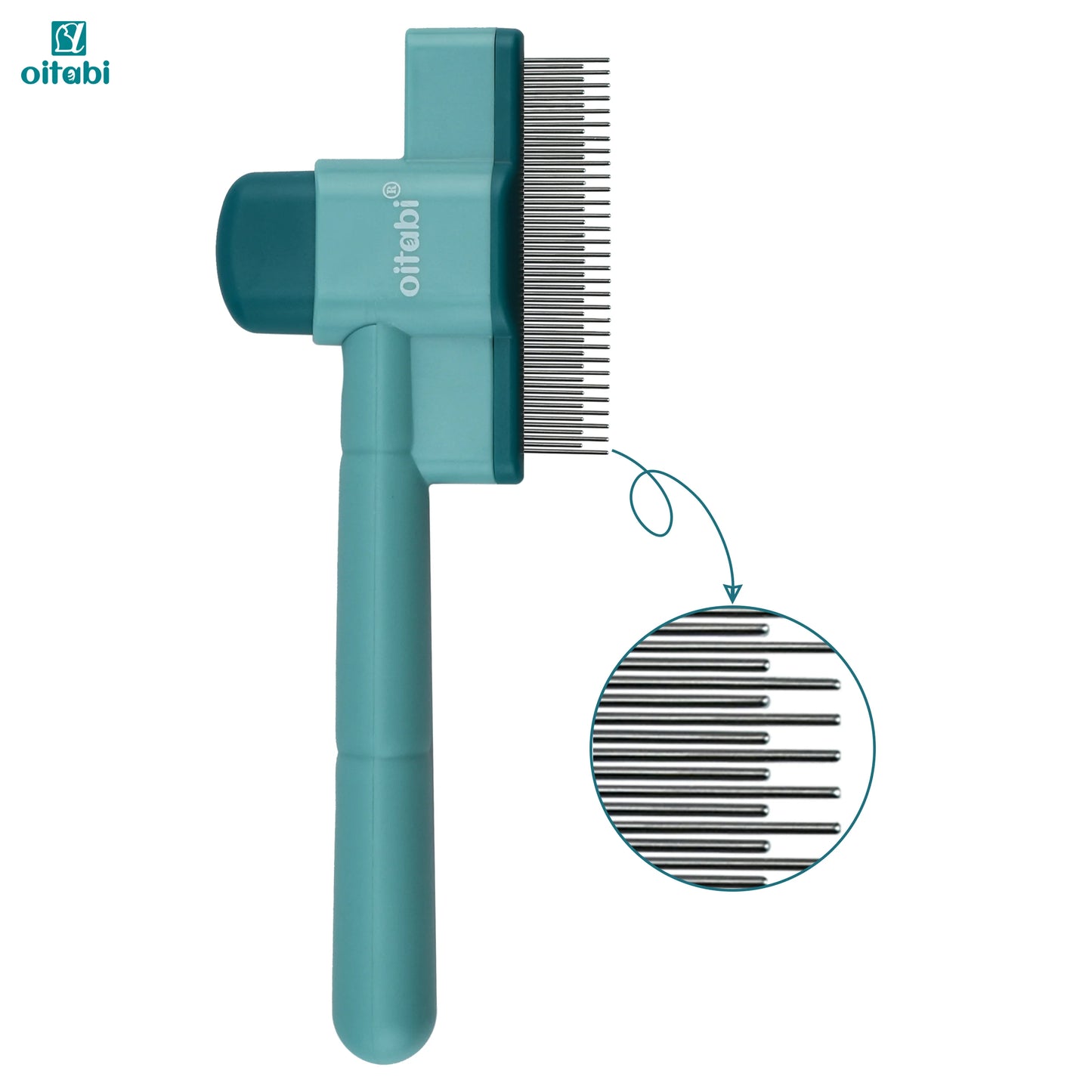 1/2PCS Flea Comb for Dogs and Cats with Release Button Fine Tooth Dog Comb for Pet Hair Removal, Cleaning Remove Fleas Eg