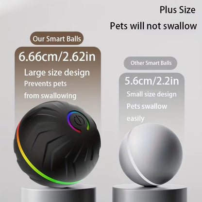 Intelligent Teasing Dog Ball, Interactive Dog Toys, Random Rolling & Jumping, Dazzling Colorful Lights, Long Life 4H, Comes