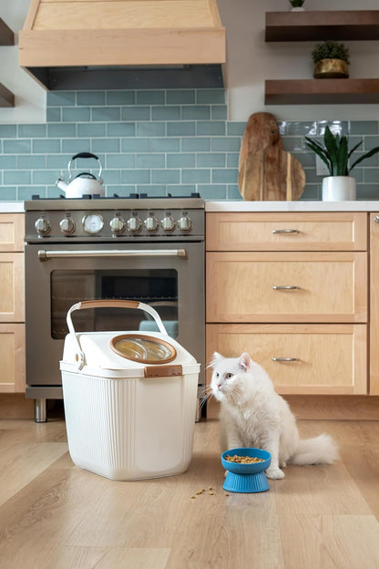 Lightweight Airtight Pet Food Storage Container, Eco-Friendly Recycled Plastic with Easy-Access Lid, Holds up to 25 Lb Dry Dog or Cat Food