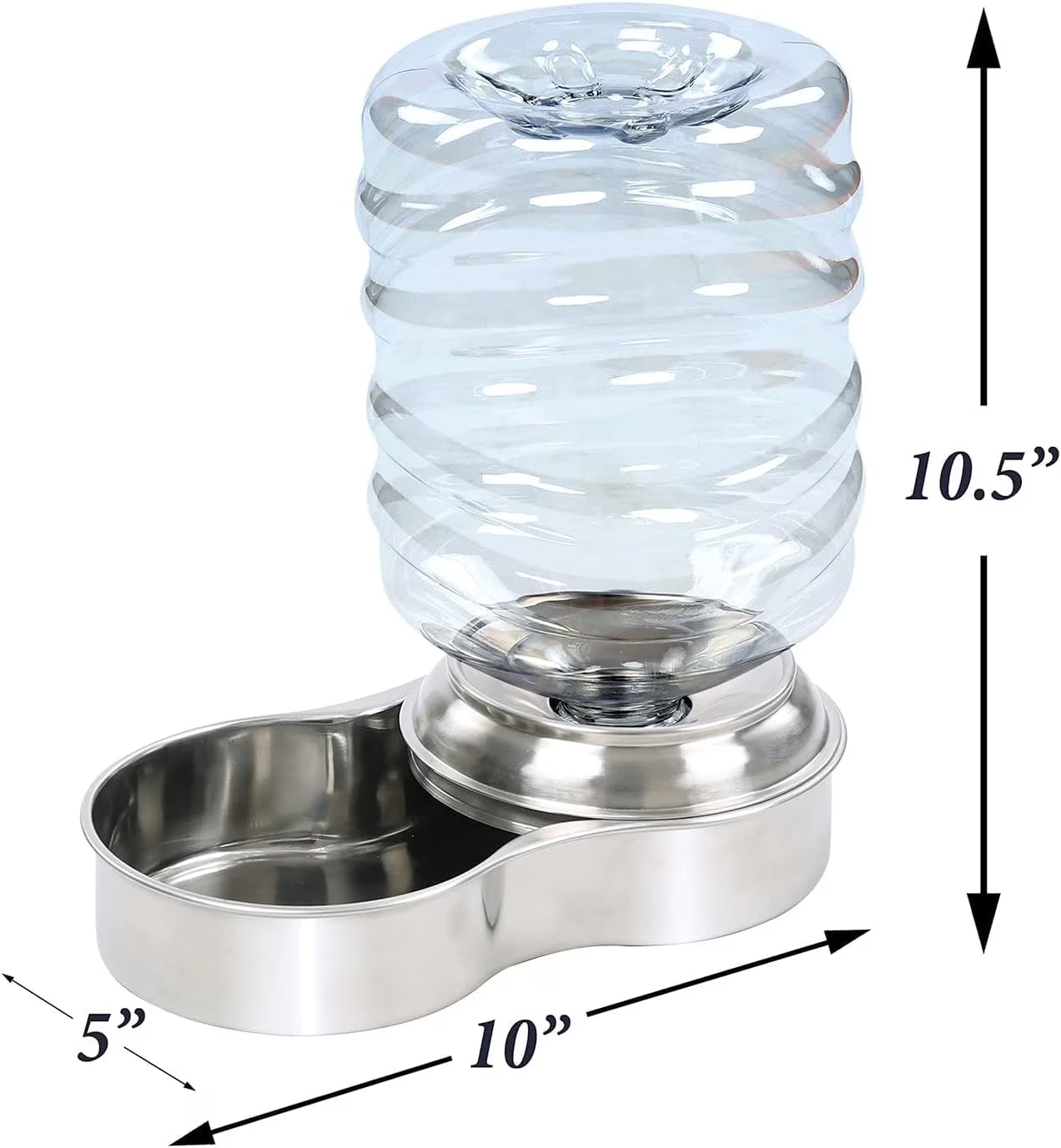 Stainless Steel Pet Water Fountain for Dogs and Cats with Automatic Gravity Dispenser