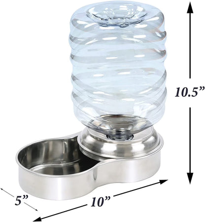 Stainless Steel Pet Water Fountain for Dogs and Cats with Automatic Gravity Dispenser