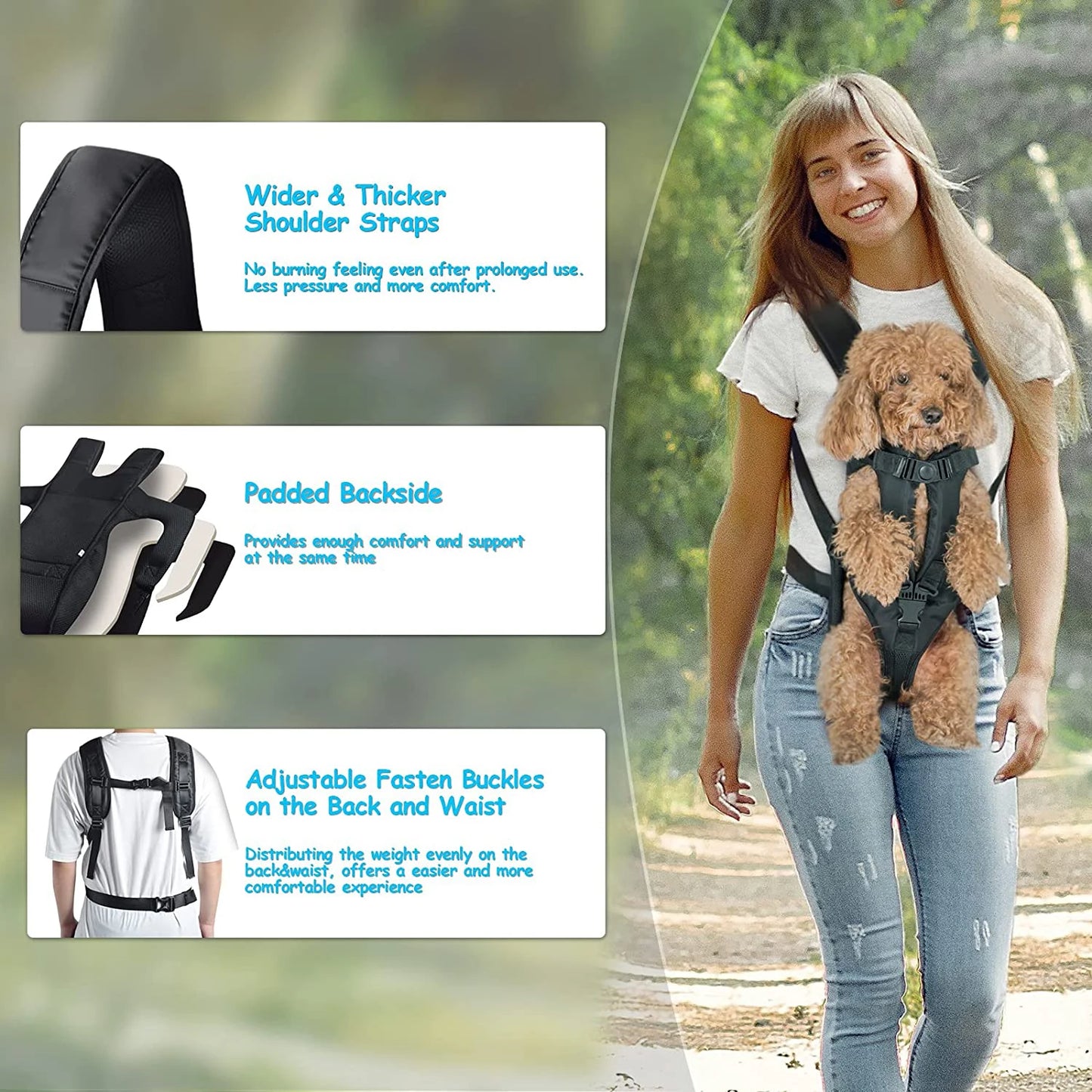 Pet Backpack Carrier for Cat Dogs Front Travel Dog Bag Carrying for Animals Small Medium Dogs Bulldog Puppy Mochila Para Perro