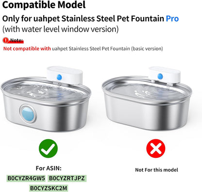 Replacment Pump for Stainless Steel Pet Water Fountain Pro (With Water Level Window Version)