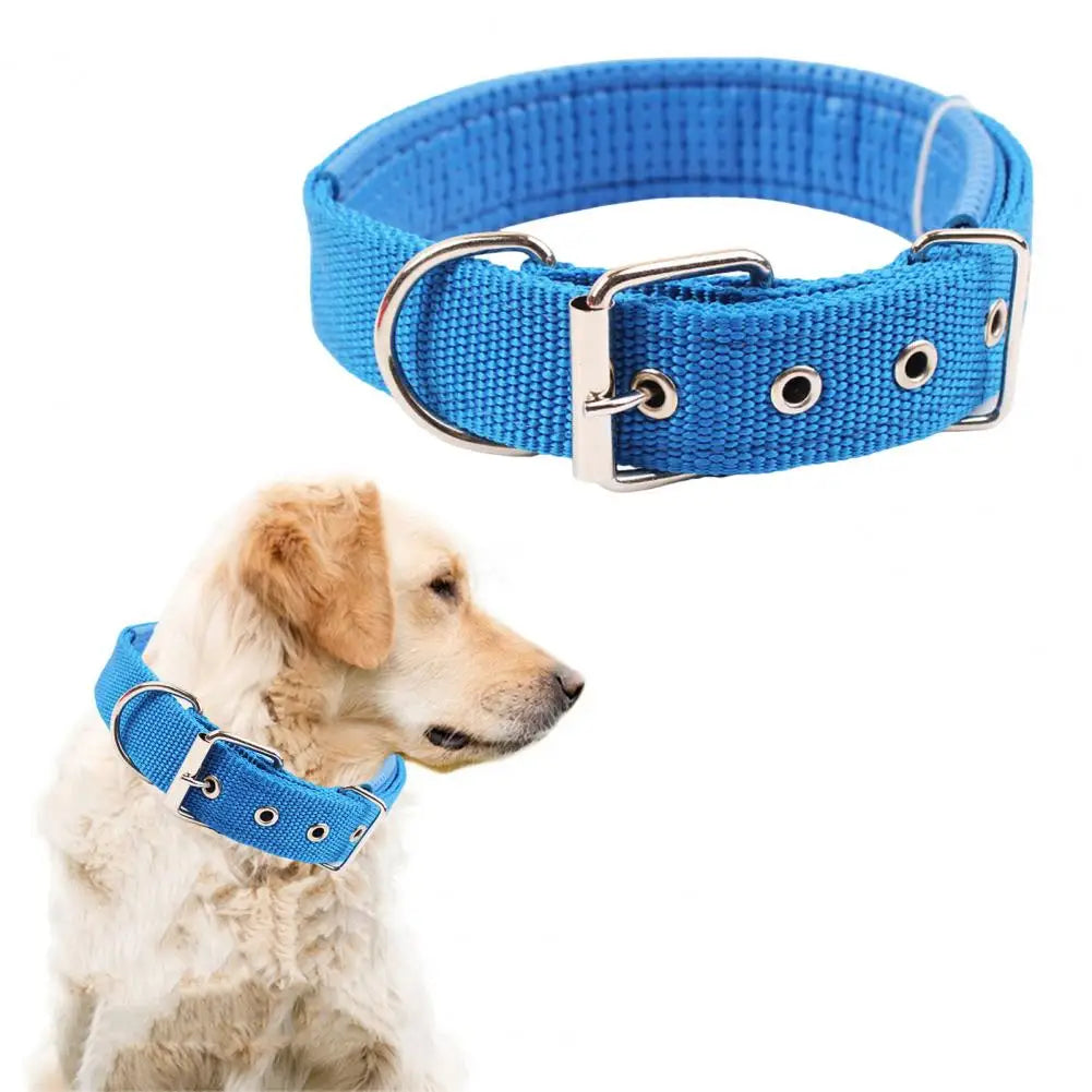 Dog Collars，Nylon，Adjustable Dog Neck Circle，Long-Lasting Pet Neck Strap，With Traction Ring，Teddy Keji Pitbull，Pet Supplies