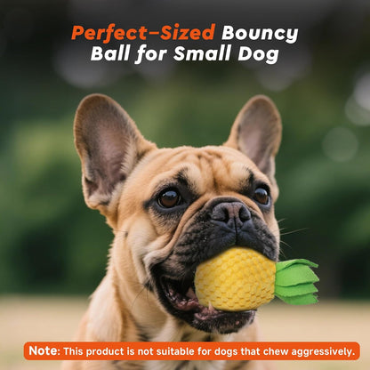 Interactive Dog Toys Ball Small, 2.1 Inch Bouncing Rotating Ball, Pet Toys for Small Dogs, USB Rechargeable (Orange)