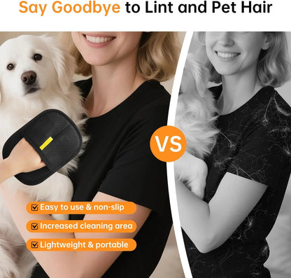 Pet Hair Remover Gloves for Cats & Dogs, Electrostatic Pet Hair Removal Gloves Brush for Pets Hair, Upgraded Animal Fur Removal Tool, Reusable Cats & Dogs Grooming Gloves for Hair Electro Static Gloves