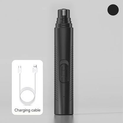 USB Rechargeable Electric Pet Nail Grinder for Dogs & Cats – Quiet Motor with Diamond Grinding Wheel