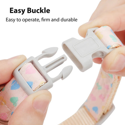 Pet Collar for Airtag Cute Anti-Lost Dog Cat Collar Adjustable Nylon Pet Collar for Small Dog
