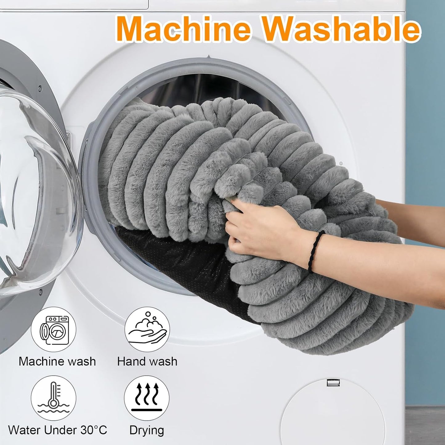 Washable Small Cat Dog Bed,Calming anti Anxiety round Donut Dog Bed,Cute Kitten Cat Beds for Indoor Cats,Fluffy Puppy Dogs Beds for Small Dogs, Anti-Slip Comfort Pet Bed(Grey,S)