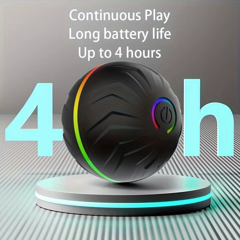 Intelligent Teasing Dog Ball, Interactive Dog Toys, Random Rolling & Jumping, Dazzling Colorful Lights, Long Life 4H, Comes