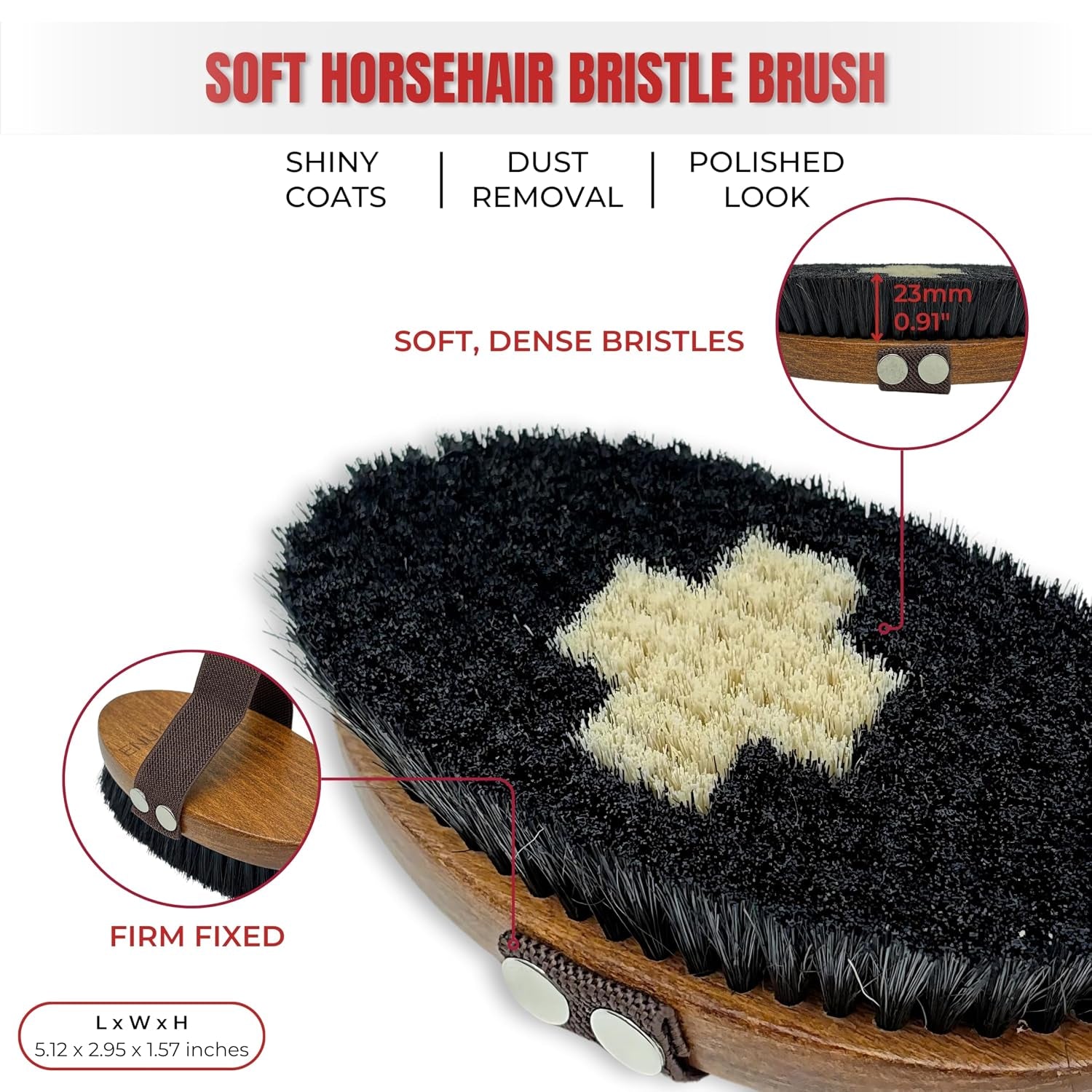 Wooden Pet Grooming Kit for Short-Haired & Double-Coated Dogs Cats Horses- Includes Bristle Brush, Massage Brushes & Deshedding Tools -Dog Brush for Shedding - Best Deshedding Comb - Idea Gift