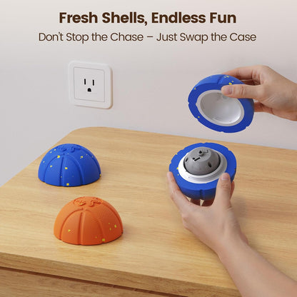 Interactive Dog Ball, Automatic Rolling Dog Toys with 3 Play Modes, E-TPU Material Dog Balls, IP65 Waterproof Interactive Dog Toys for Medium Dogs(Blue)
