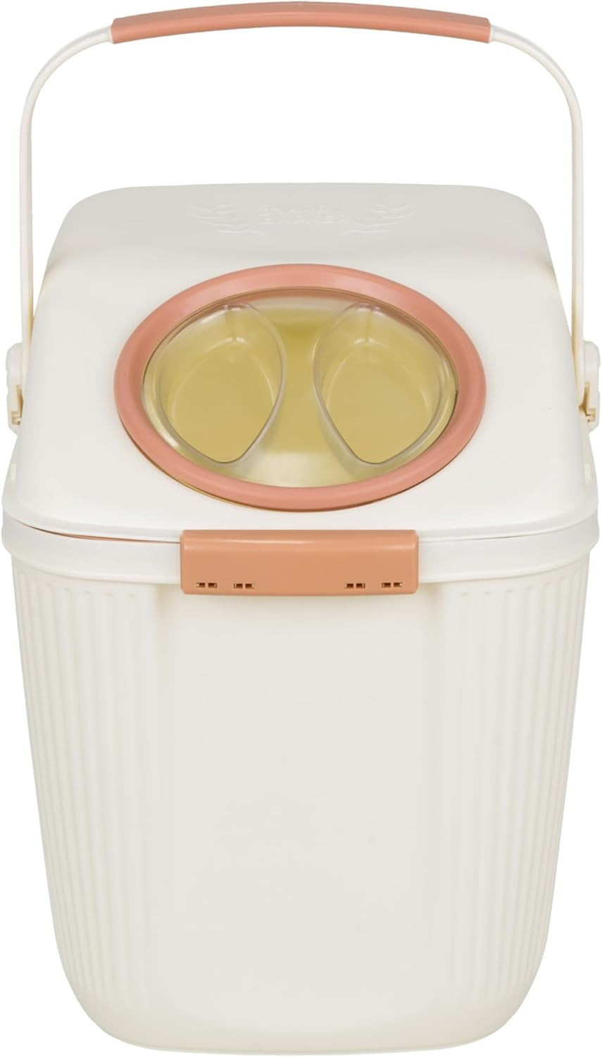 Lightweight Airtight Pet Food Storage Container, Eco-Friendly Recycled Plastic with Easy-Access Lid, Holds up to 25 Lb Dry Dog or Cat Food