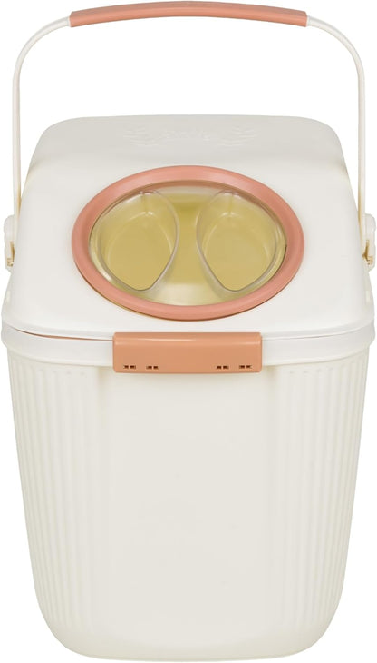 Lightweight Airtight Pet Food Storage Container, Eco-Friendly Recycled Plastic with Easy-Access Lid, Holds up to 25 Lb Dry Dog or Cat Food