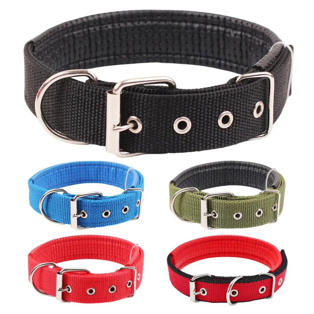 Dog Collars，Nylon，Adjustable Dog Neck Circle，Long-Lasting Pet Neck Strap，With Traction Ring，Teddy Keji Pitbull，Pet Supplies