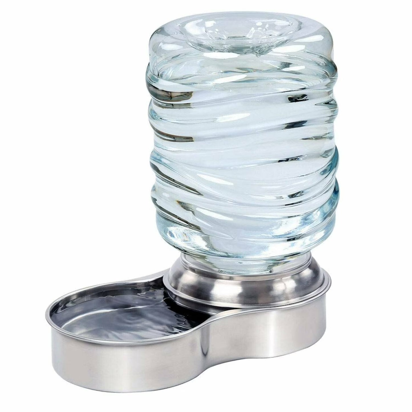 Stainless Steel Pet Water Fountain for Dogs and Cats with Automatic Gravity Dispenser