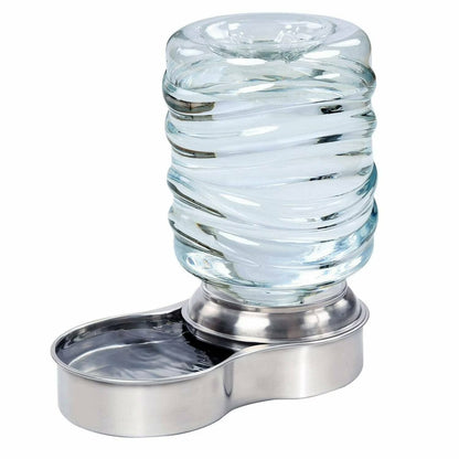 Stainless Steel Pet Water Fountain for Dogs and Cats with Automatic Gravity Dispenser