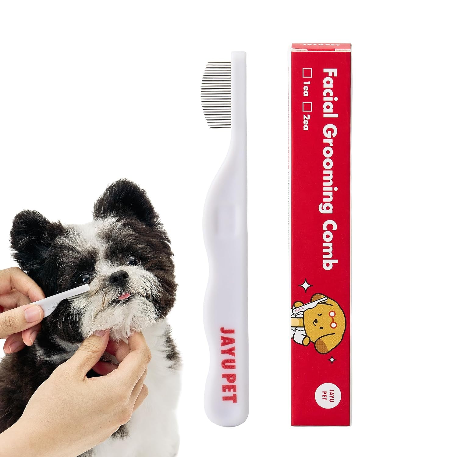 Facial Grooming Comb | Dog Eye Combs, Stress-Free Eye Gunk Remover for Dogs & Cats, Pet Facial Brush, Cat Grooming Kit