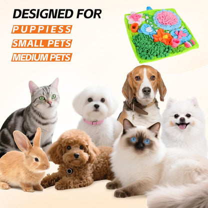 Snuffle Mat for Dogs, 20 X 20 Inches Dog Puzzle Toy for Boredom & Slow Eating, Washable Snuffle Mat for Puppies, Small & Medium Dogs, Cats & Rabbits