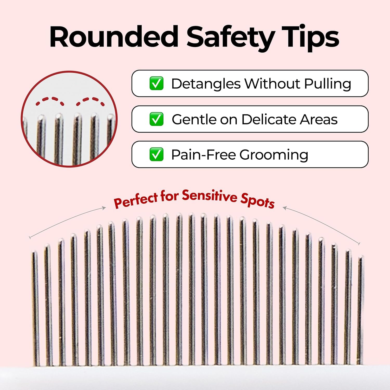 Facial Grooming Comb | Dog Eye Combs, Stress-Free Eye Gunk Remover for Dogs & Cats, Pet Facial Brush, Cat Grooming Kit