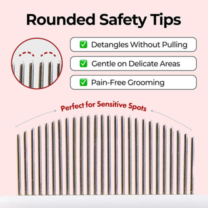 Facial Grooming Comb | Dog Eye Combs, Stress-Free Eye Gunk Remover for Dogs & Cats, Pet Facial Brush, Cat Grooming Kit